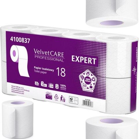 Papier Toaletowy VELVET CARE Professional Expert 3W 18m - 8 Rolek