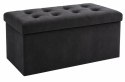Pufa Welurowa Składana Ciemnoszara 76x38x38cm Ruhhy 26130