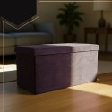 Pufa Welurowa Składana Ciemnoszara 76x38x38cm Ruhhy 26130