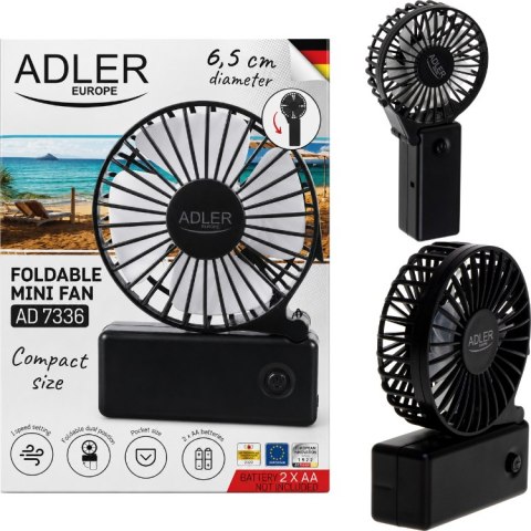 Wentylator Przenośny Składana Rączka Na Baterie AA ADLER AD 7336