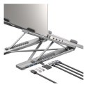 UNITEK PODSTAWKA POD LAPTOP REGULOWANA + HUB USB-C/A, HDMI 2.0, PD 100W