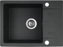 Zlewozmywak PYRAMIS LEFKADA (59x44) 1B 1D czarny + Bateria Lungo volcano Black Edition - 070261111LBE