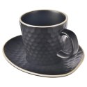 Filiżanka ze Spodkiem do Espresso ORION TEA TIME Czarna 95 ml do Zmywarki