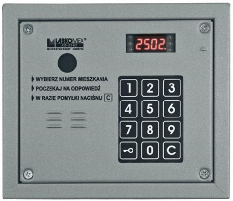 Panel audio z czytnikiem kluczy RFID Laskomex CP-2503R srebrny