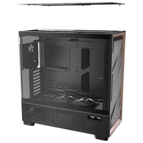Antec FLUX PRO Full Tower Czarny, Drewno