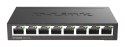 D-Link DGS-108 Nie zarządzany L2 Gigabit Ethernet (10/100/1000) Czarny