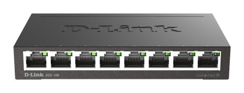 D-Link DGS-108 Nie zarządzany L2 Gigabit Ethernet (10/100/1000) Czarny