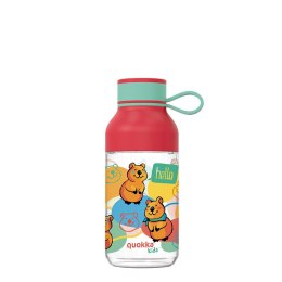 ND38_40155 Quokka Ice Kids with strap - Butelka na wodę z tritanu 430 ml z paskiem (Happy Quokka) QUOKKA