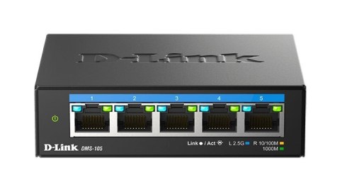 5-portowy wielogigabitowy przełącznik biurkowy D-Link 2,5G - niezarządzalny - L2 - 2.5G Ethernet (100/1000/2500)