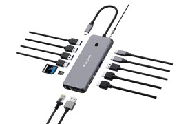 Adapter Verbatim CMH-14 USB Type-C 5000 Mbit/s Srebrny