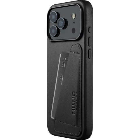 Mujjo Wallet Leather Case - etui skórzane do iPhone 17 Pro Max kompatybilne z MagSafe (black)