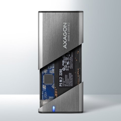 AXAGON AXAGON External USB-C 3.2 Gen 2 metal box for M.2 NVMe & SATA SSD disks