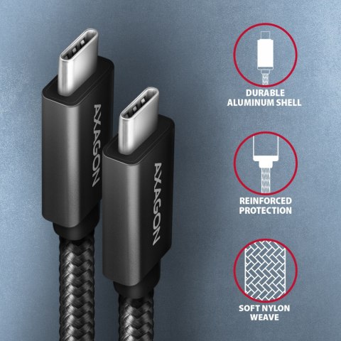 AXAGON AXAGON Data and charging USB 2.0 cable, 1.5 m | BUCM32-CM15AB | USB-C to USB-C