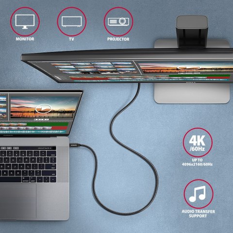 AXAGON AXAGON Data and charging USB 2.0 cable, 1.5 m | BUCM32-CM15AB | USB-C to USB-C