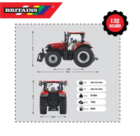 TOMY Britains traktor Case Maxxum 150 43291 /3 BRITAINS