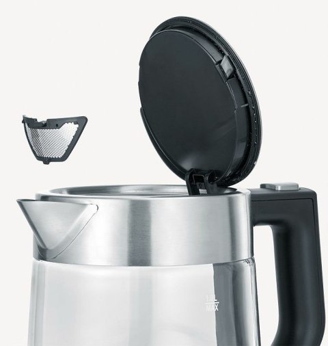 SEVERIN CZAJNIK ELEKTR. SZKŁO-STAL, POJ. 1 L, ZAKRYTA GRZAŁKA, FILTR ANTYWAPNIOWY, LAMPKA KONTROLNA, MOC 2200W WK3468