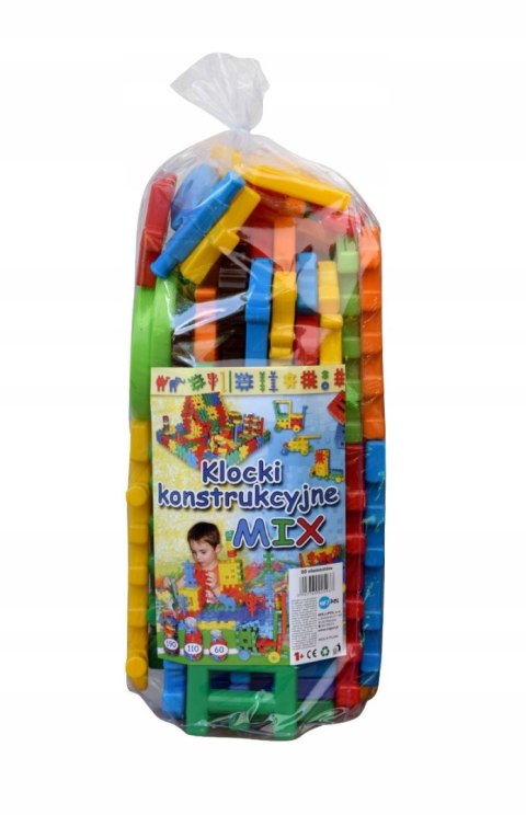 Klocki konstrukcyjne mix 80 25937 MEJ-POL