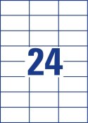 Avery 3474 samoprzylepne etykiety Prostokąt Na stałe Biały 2400 szt.