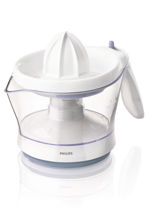 Philips Viva Collection Wyciskarka do cytrusów — 25W/0,6l/reg. il. miąższu/aut. zm. kier.