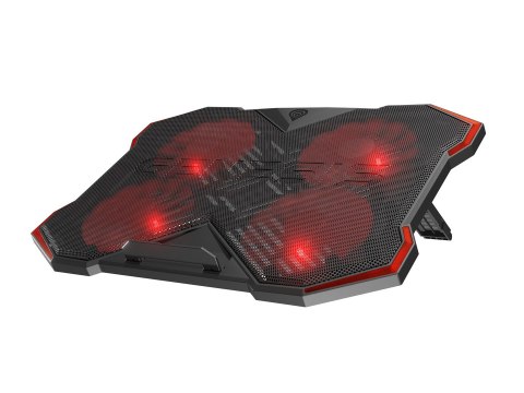 GENESIS Oxid 260 podkładka chłodząca do laptop 43,9 cm (17.3") 1010 RPM Czarny, Czerwony