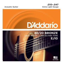 Daddario EJ10 - Struny do gitary akustycznej