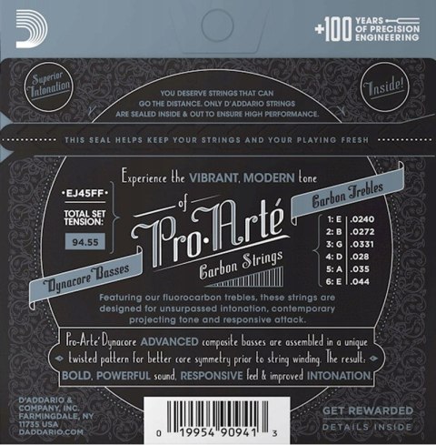 Daddario EJ45 FF - Struny do gitary klasycznej