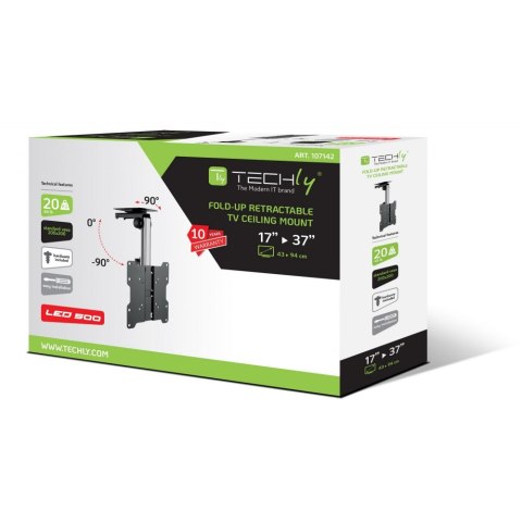 TECHLY Uchwyt sufitowy do TV 17-37" LED/LCD 20kg składany ICA-CPLB 222