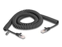 DeLOCK Spiralny kabel RJ45 męski na męski Cat.5e 3 m czarny