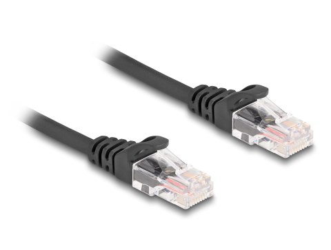 DeLOCK Spiralny kabel RJ45 męski na męski Cat.5e 3 m czarny