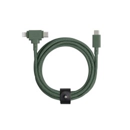 Kabel Native Union Duo (USB-C do USB-C/Lightning), Zielony, USB C, USB C/Lightning, 1.5 m, Męski, Męski