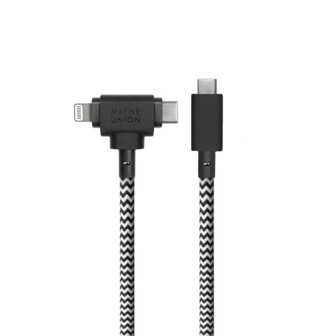 Kabel Native Union Duo (USB-C do USB-C/Lightning), Zielony, USB C, USB C/Lightning, 1.5 m, Męski, Męski