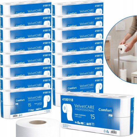 Papier Toaletowy VELVET CARE Professional Comfort 2W 15m - 128 Rolek