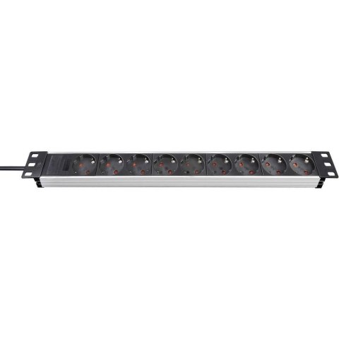 Brennenstuhl 1390007009 rozgałęziacz 2 m 9 x gniazdo sieciowe Aluminium, Czarny