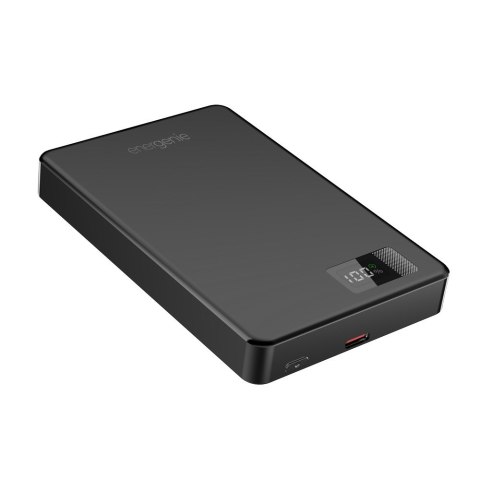 GEMBIRD BEZPRZEWODOWY POWERBANK MAGNETYCZNY 15W Z WYŚWIETLACZEM LCD 10000 MAH, CZARNY