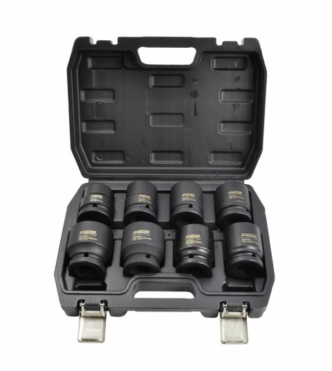 AWTOOLS ZESTAW NASADEK UDAROWYCH 3/4" 8cz./24-38mm KRÓTKIE BLACK LINE