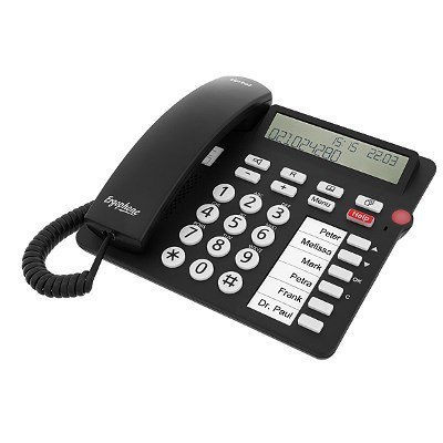 Tiptel 1081000 telefon Telefon analogowy Nazwa i identyfikacja dzwoniącego Czarny