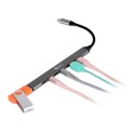 BakkerElkhuizen USB-C Hub 7-in-1 (3A+4C) USB Type-C 5000 Mbit/s Czarny, Szary