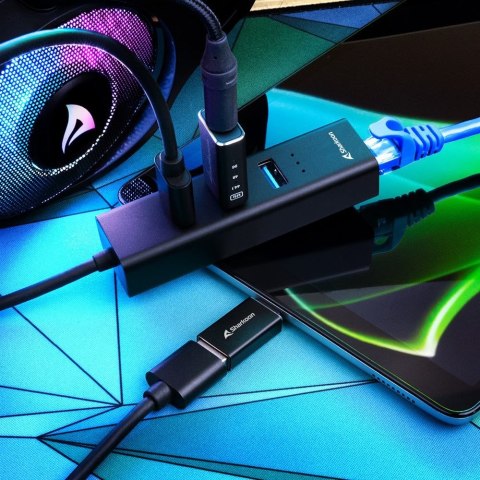 Sharkoon 4044951037575 stacja dokująca Bezprzewodowy USB 3.2 Gen 1 (3.1 Gen 1) Type-C Czarny