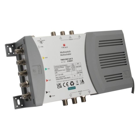 Triax 318601 multiswitch sygnału satelitarnego 5 wejś. 6 wyjś.