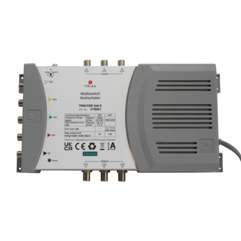 Triax 318601 multiswitch sygnału satelitarnego 5 wejś. 6 wyjś.