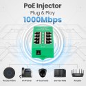 Extralink Gigabit PoE Injector 4 Portowy Aktywny, 4 porty Gigabit 802.3at/af, Mode A