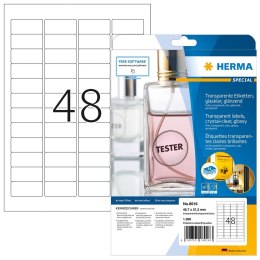 HERMA 8016 etykiet do nadruku Przezroczysty Samoprzylepne etykiety do drukowania
