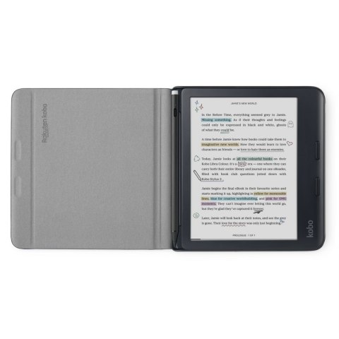 Etui Kobo Libra Colour Notebook SleepCover Case Black