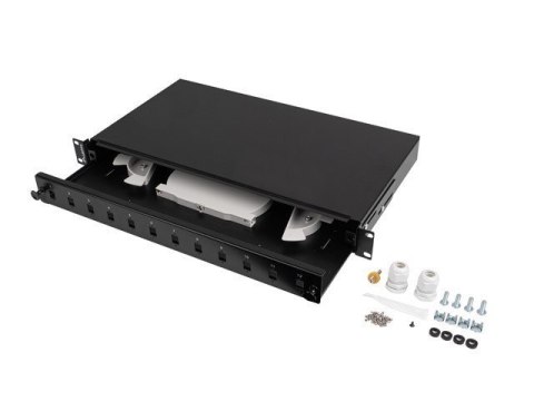 Lanberg FOP1-12SS-LDB panel krosowniczy 1U