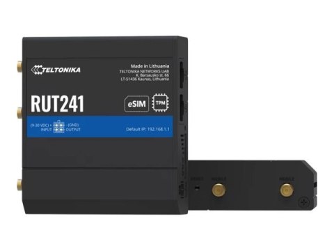 Przemysłowy router Teltonika RUT241 eSIM 4G LTE Cat 4, 2x RJ45 100Mb/s