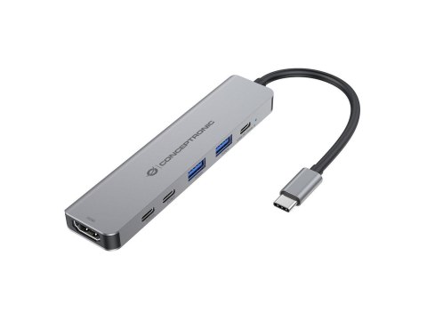 Conceptronic DONN33G stacja dokująca Przewodowa USB 3.2 Gen 1 (3.1 Gen 1) Type-C Srebrny