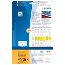HERMA 8030 etykiet do nadruku Żółty Samoprzylepne etykiety do drukowania