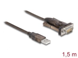 DeLOCK Adapter USB 2.0 Typu-A na 1 x szeregowy RS-232 D-Sub 9-pinowy męski ze śrubami, 1,5 m