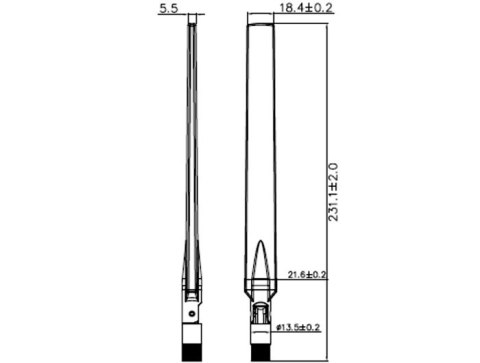 DeLOCK 88913 antena Antena dookólna RP-SMA 7 dBi
