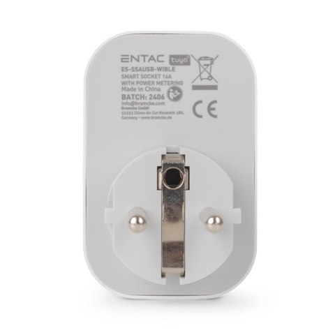 Entac ES-SSAUSB-WIBLE adapter wtyczek zasilających Biały